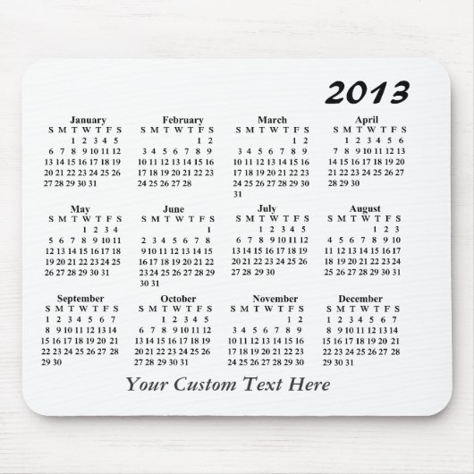 2013 Kalender-Mauspad Mousepad (Vorne)