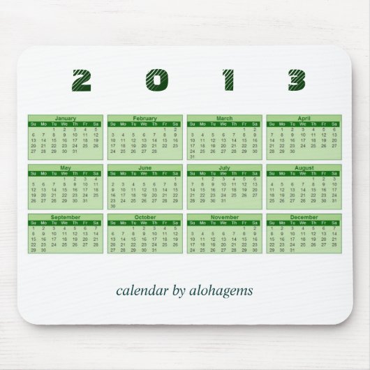 2013 Kalender-Mauspad Mousepad (Vorne)