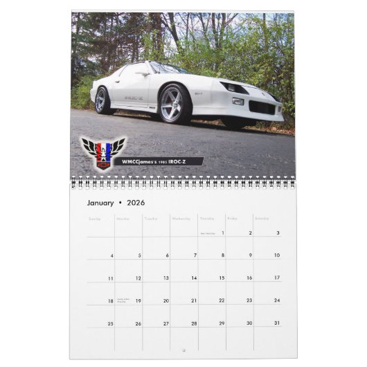 2013 Kalender Michigans FBody - Januar bis März! (Jan 2026)