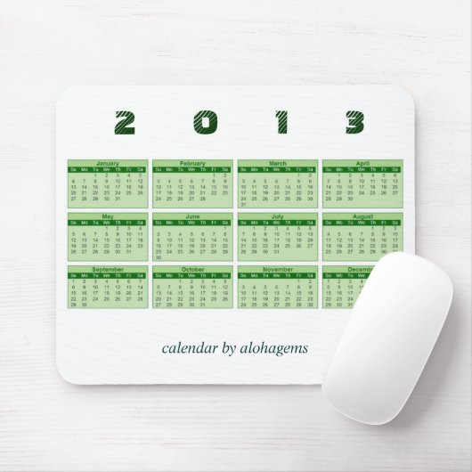 2013 Kalender Mousepad (Mit Mouse)