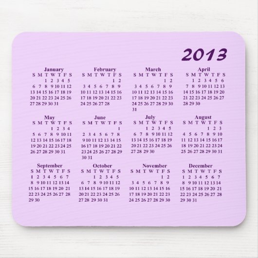 2013 Kalender Mousepad (Vorne)