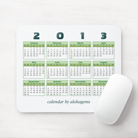 2013 Kalender Mousepad (Mit Mouse)