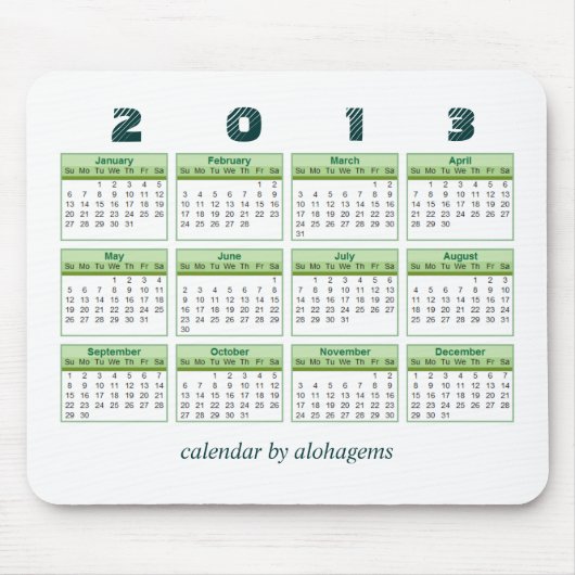 2013 Kalender Mousepad (Vorne)