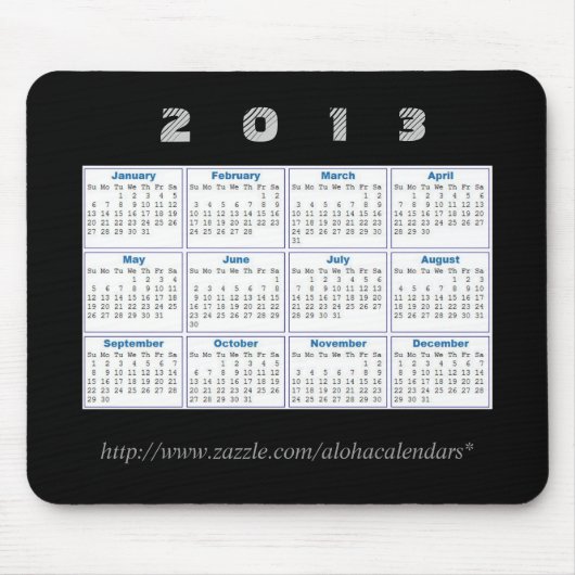 2013 Kalender Mousepad (Vorne)