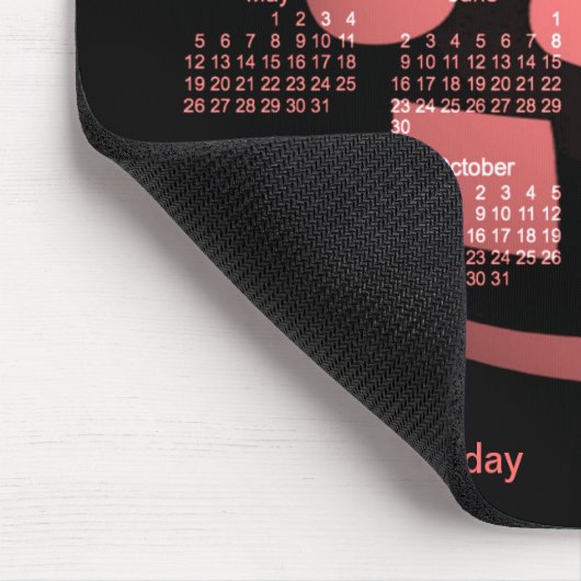 2013 Lächeln-Kalender Mousepad (Ecke)