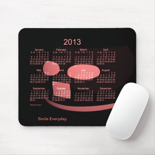 2013 Lächeln-Kalender Mousepad (Mit Mouse)