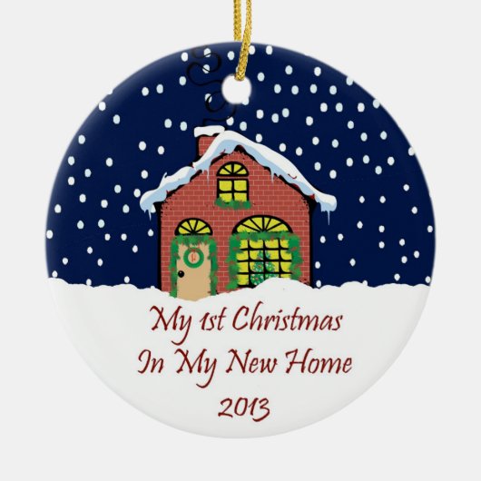2013 mein neues Zuhause-Weihnachten Keramik Ornament (Vorne)