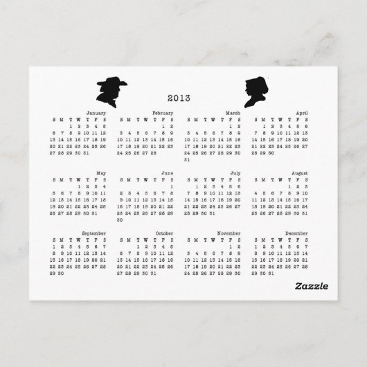 2013 Mini Calendar Definition of a Quaker Postkarte (Rückseite)