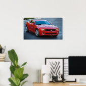 2013 Red Chevrolet Camaro Poster (Heimbüro)