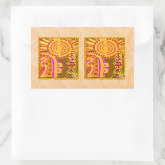 2013 REIKI-Heilsymbole Rechteckiger Aufkleber (Tasche)