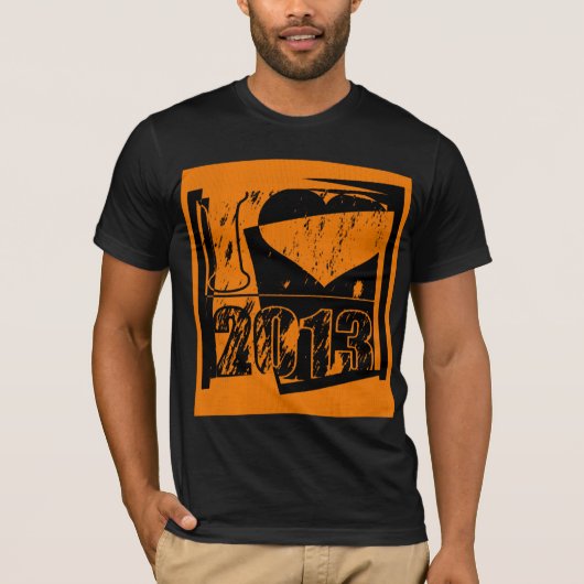 2013 - Schwarz/Orange Vintag - T - Shirt (Vorderseite)