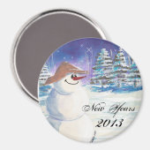 2013 Snowman Art Magnet (Vorderseite/Rückseite)