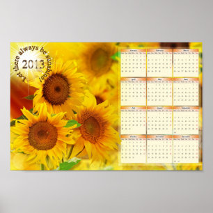 2013 Sonnenblumenkalender Poster