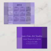 2013 Taschen-Kalender-Visitenkarte-Schablone Visitenkarte (Vorne/Hinten)