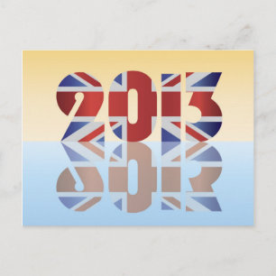 2013 UK England Union Jack Flag Postcard Postkarte