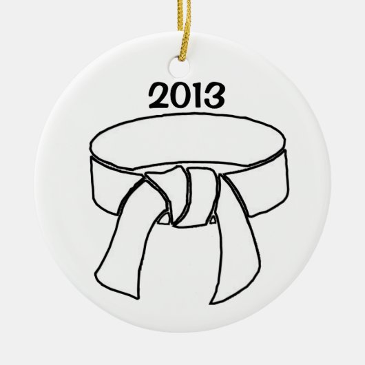 2013 Weiß-Gurt-Verzierung Keramik Ornament (Vorne)
