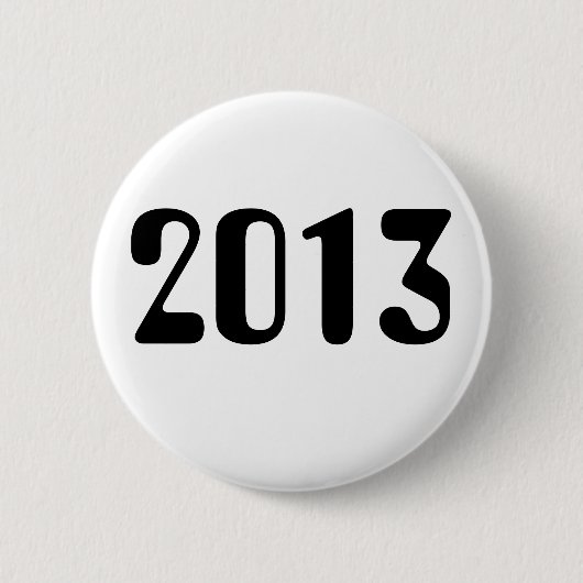 2013 Weiß-Knopf mit schwarzer Beschriftung Button (Vorderseite)