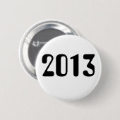 2013 Weiß-Knopf mit schwarzer Beschriftung Button (Vorne & Hinten)
