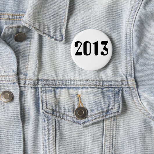 2013 Weiß-Knopf mit schwarzer Beschriftung Button (Beispiel)