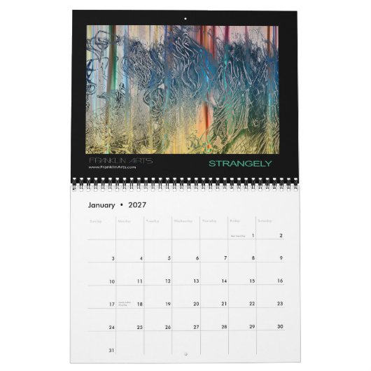 2014 abstrakter Kunst-Kalender Kalender (Jan 2027)