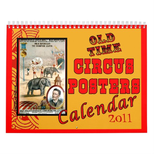 2014 alter Zeit-Zirkus-Plakat-Kalender Kalender (Titelbild)