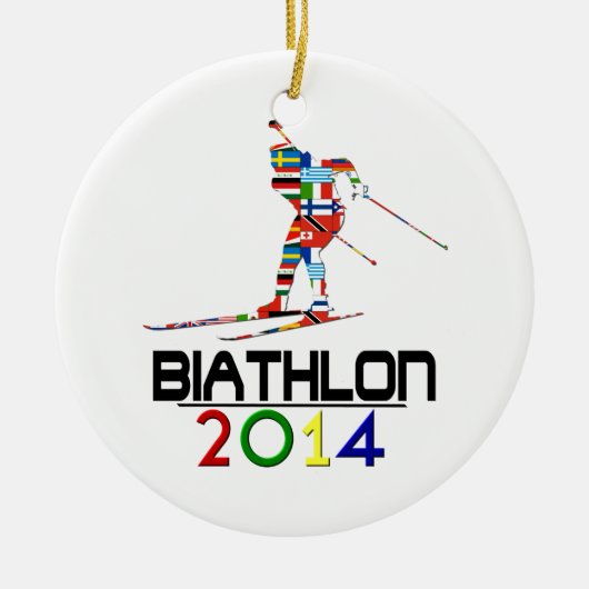 2014: Biathlon Keramik Ornament (Vorne)