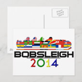 2014: Bobsled Postkarte (Vorne/Hinten)
