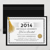2014 Diploma Abschluss Einladung mit Gold Tassel (Vorne/Hinten)