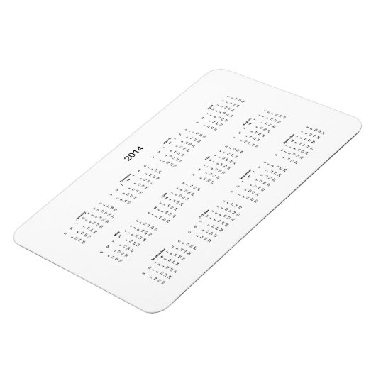 2014 Erstellen Sie Ihren eigenen Kalender Magnet (Linke Seite)