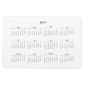 2014 Erstellen Sie Ihren eigenen Kalender Magnet (Horizontal)