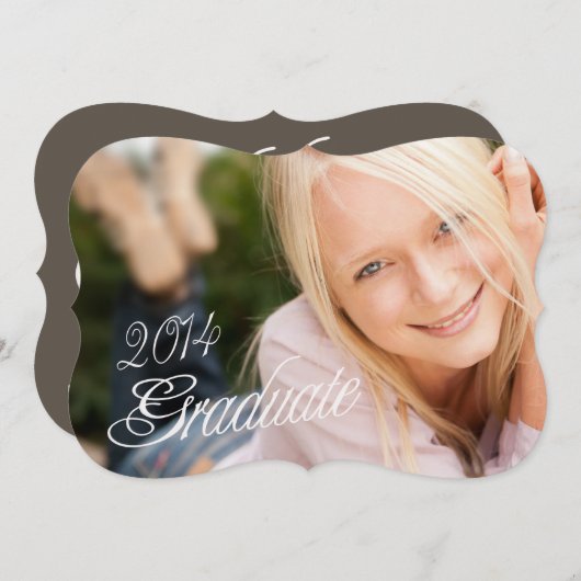 2014 Grad Girly Foto Graduation Party - Einladung (Vorne/Hinten)