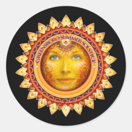2014 Greensboro Summer Solstice Festival Souvenir Runder Aufkleber