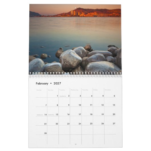 2014 im Okanagan Kalender (Feb 2027)