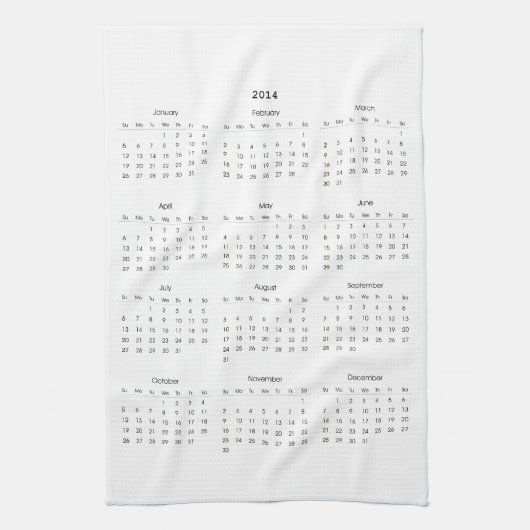 2014 Kalender-Geschenke Küchentuch (Vertikal)