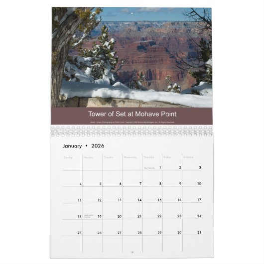 2014 Kalender-Grand Canyon Kalender (Jan 2026)