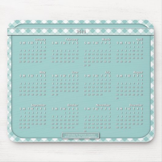 2014 Kalender Maus Pad - Chex Blue Mousepad (Vorne)