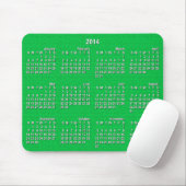 2014 Kalender-Maus-Pad - Strick Grün Mousepad (Mit Mouse)