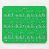 2014 Kalender-Maus-Pad - Strick Grün Mousepad (Vorne)