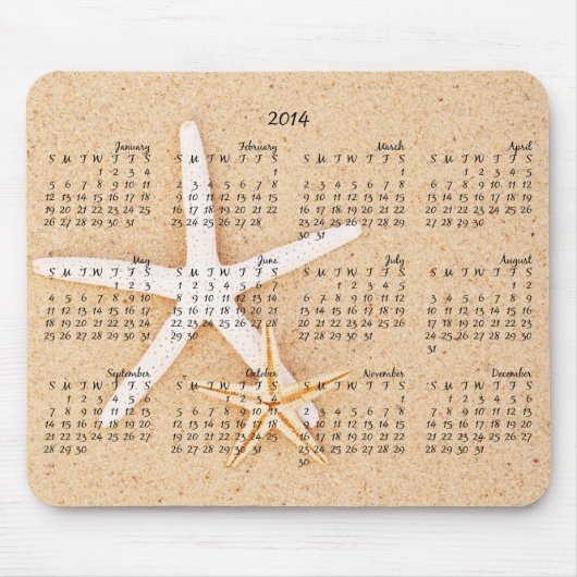 2014 Kalender - Starfish Mousepad (Vorne)