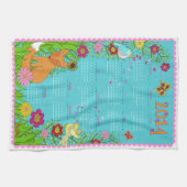 2014 Kalender-Tee-Tuch - Fox im Garten Handtuch (Horizontal)