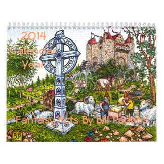 2014 Kalenderjahr - Fantasie-Künste durch Bill Kalender
