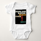 2014 Liebe Rocks Peace Art Print Baby Strampler (Vorderseite)