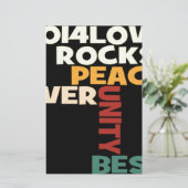 2014 Liebe Rocks Peace Art Print Briefpapier (Stehend Vorderseite)