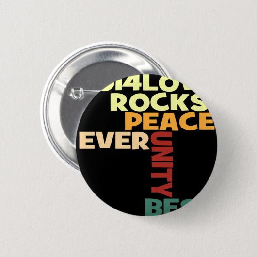 2014 Liebe Rocks Peace Art Print Button (Vorne & Hinten)