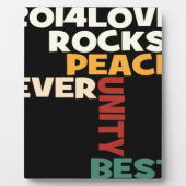 2014 Liebe Rocks Peace Art Print Fotoplatte (Vorderseite)