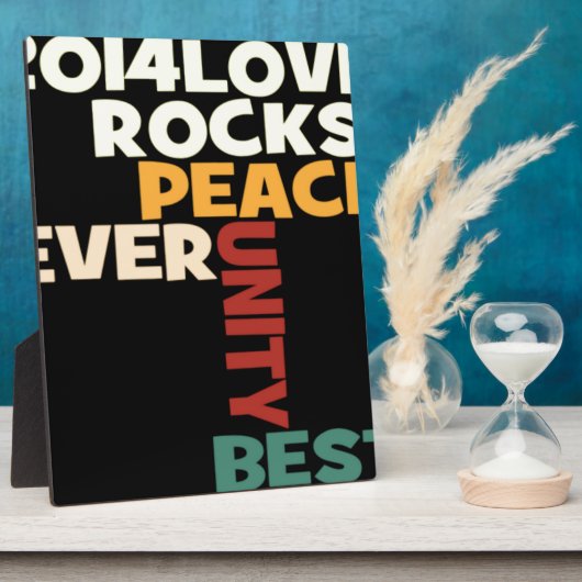 2014 Liebe Rocks Peace Art Print Fotoplatte (Seite)