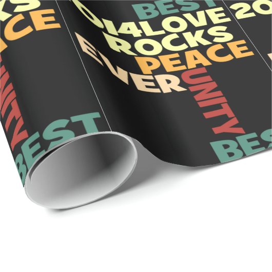 2014 Liebe Rocks Peace Art Print Geschenkpapier (Rolleneckpunkt)