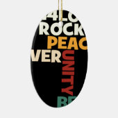 2014 Liebe Rocks Peace Art Print Keramik Ornament (Rechts)