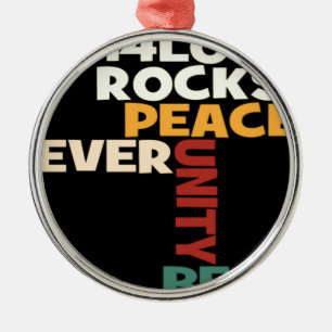 2014 Liebe Rocks Peace Art Print Ornament Aus Metall