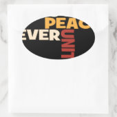 2014 Liebe Rocks Peace Art Print Ovaler Aufkleber (Tasche)